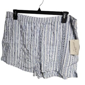 Universal Thread High Waist Blue and White Striped Shorts